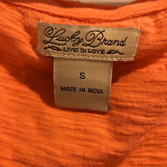Lucky Brand Floral summertime Blouse orange - Picture 3 of 5